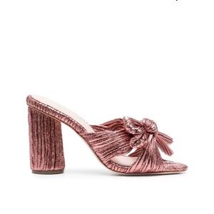 Loeffler Randall Women's Metallic Bow Heels - Copper